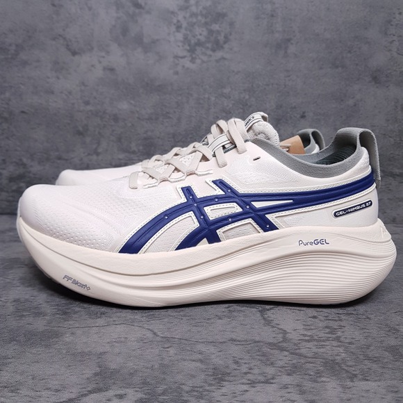 Asics Shoes - ASICS Gel Nimbus 27 ATC Running Shoes Womens Size 11 Birch Indigo Blue